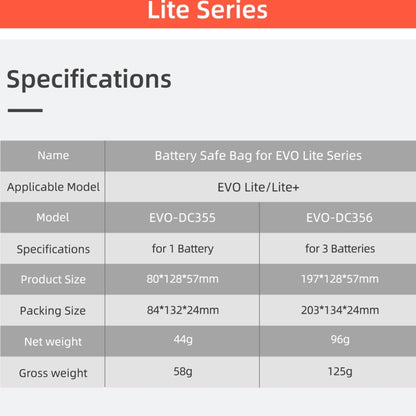 Sunnylife EVO-DC355 Battery Explosion-proof Bag for EVO Lite, EVO-DC355