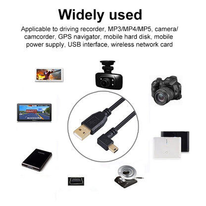 Elbow Mini 5 Pin to USB 2.0 Camera Extension Data Cable, 2m, 3m, 10m, 15m, 20m