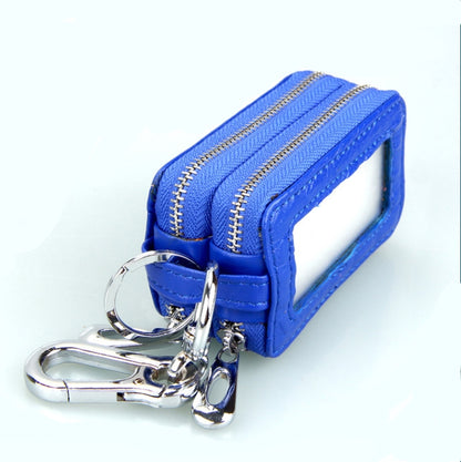 9075 Universal Crocodile Texture Cowhide Double Zipper Car Key Case