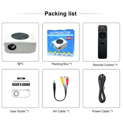 Y2 800x480P 80ANSI Mini LCD LED Smart Projector, US Plug, UK Plug, AU Plug, EU Plug
