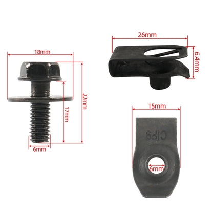 35 in 1 Car Hood Fender Bumper Fixing Kit for Infiniti G35 Sedan 2003-2008, A6854