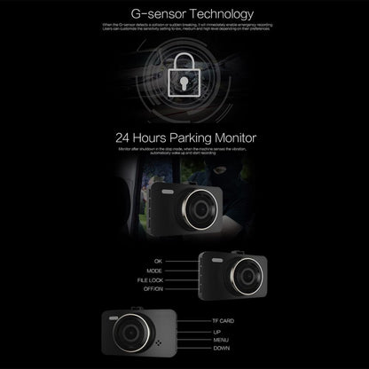 Anytek A78 3 inch Car 1080P HD 170 Degrees Night Vision Driving Recorder, A78