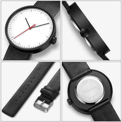 YAZOLE 522 Red & Blue Pointer Quartz Movement Sports Watch