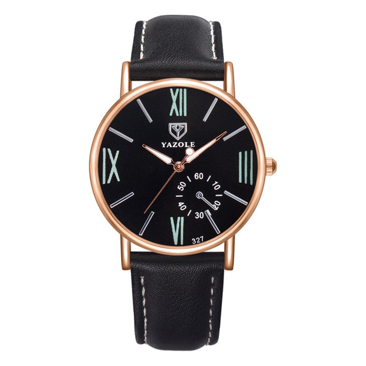 YAZOLE 327 Leather Strap Waterproof Luminous Ladies Watch