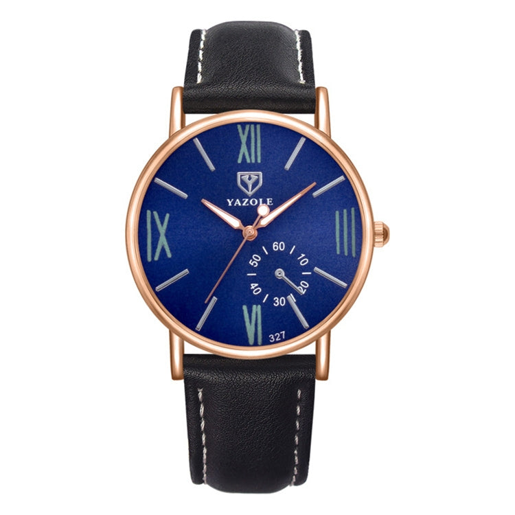 YAZOLE 327 Leather Strap Waterproof Luminous Ladies Watch