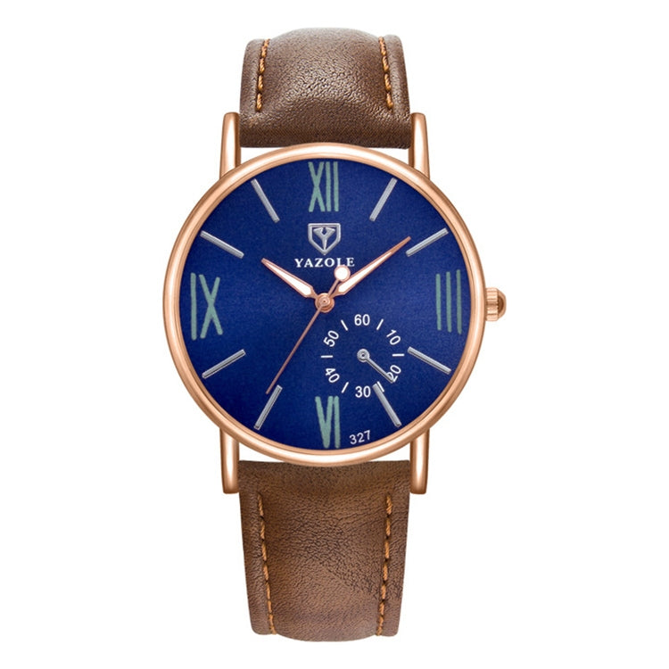 YAZOLE 327 Leather Strap Waterproof Luminous Ladies Watch