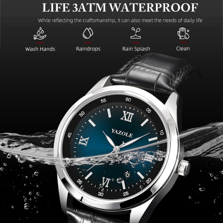 YAZOLE 552 Luminous Pointer Calendar Waterproof Quartz Watch