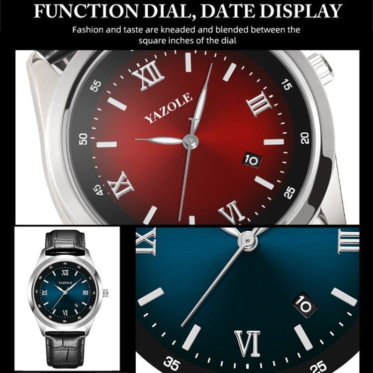 YAZOLE 552 Luminous Pointer Calendar Waterproof Quartz Watch