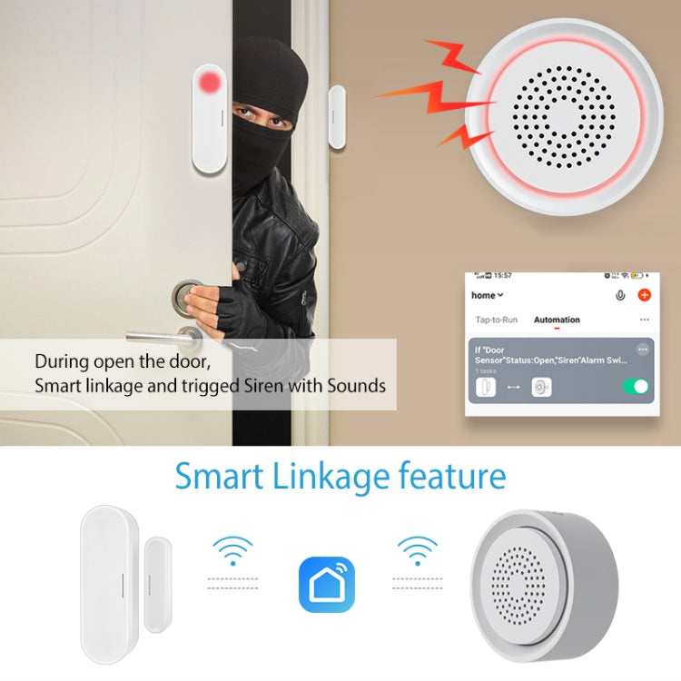 NEO NAS-AB03WT WiFi USB Siren Alarm with Temperature & Humidity Sensor, AB03WT