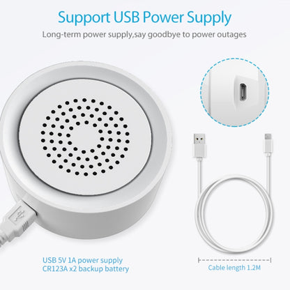 NEO NAS-AB03WT WiFi USB Siren Alarm with Temperature & Humidity Sensor, AB03WT