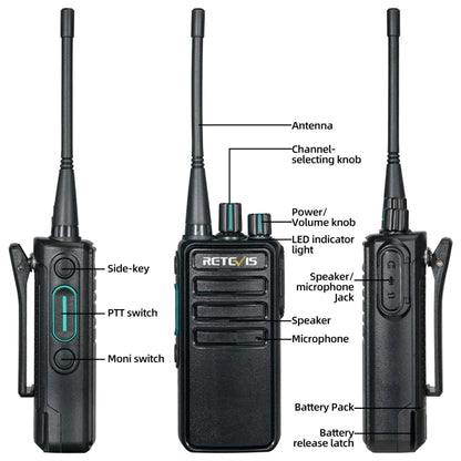 1 Pair RETEVIS RB29 FRS Free-license Two Way Radio Walkie Talkie, RB29