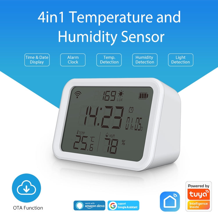 NEO NAS-CW01W WiFi 4 in1 Temperature + Humidity Sensor, CW01W
