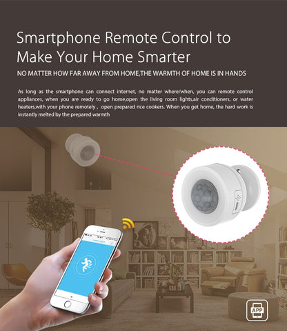 NEO NAS-PD07W WiFi PIR Motion Sensor with Temperature & Humidity Sensor, PD07W
