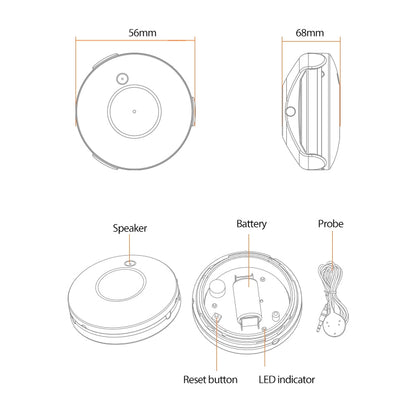NEO NAS-WS02B ZigBee Water Sensor Flood Sensor, WS02B Flood Sensor