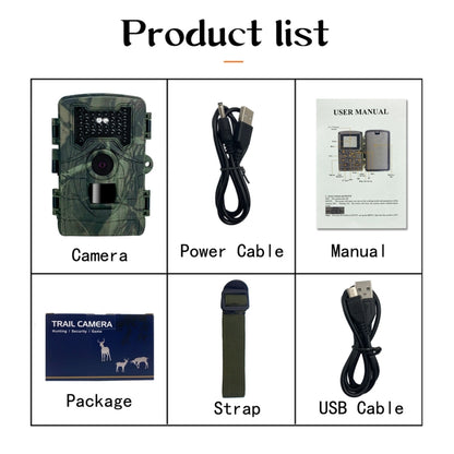 PR2000 2 Inch LCD Screen Infrared Night Vision Wildlife Hunting Trail Camera, PR2000