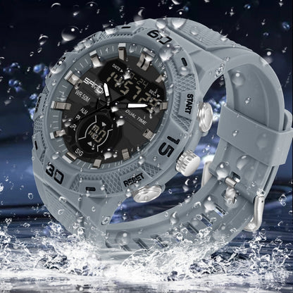 SANDA 3087 Luminous Waterproof Dual Display Electronic Watch