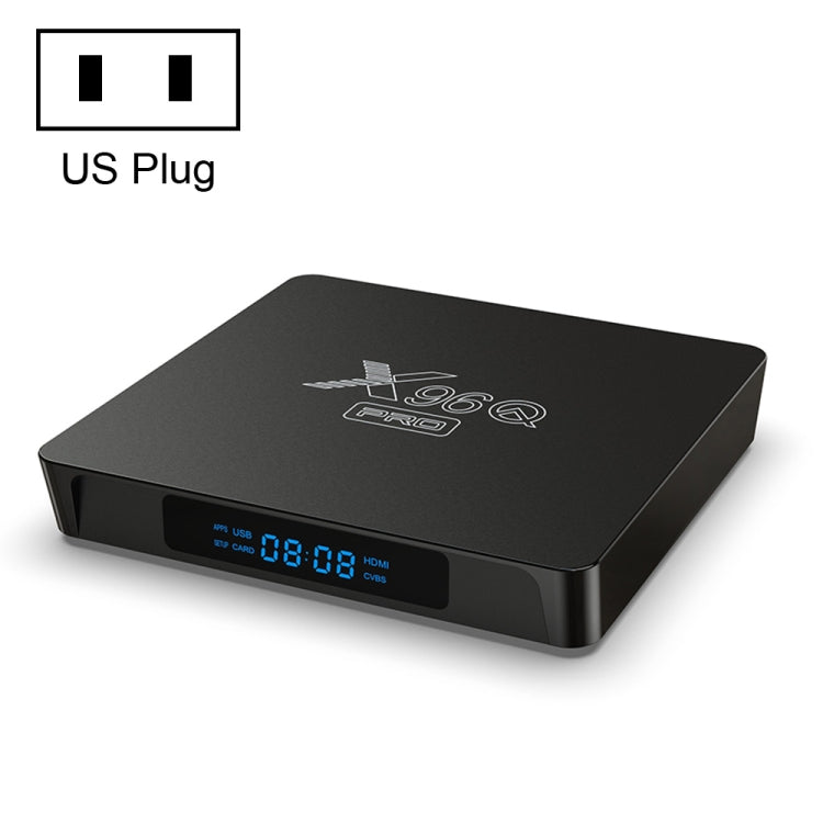 X96Q PRO 4K Smart TV BOX Android 10.0 Media Player, Allwinner H313 Quad Core ARM Cortex A53, RAM: 1GB, ROM: 8GB, 1GB+8GB, EU Plug, 1GB+8GB, US Plug, 1GB+8GB, UK Plug