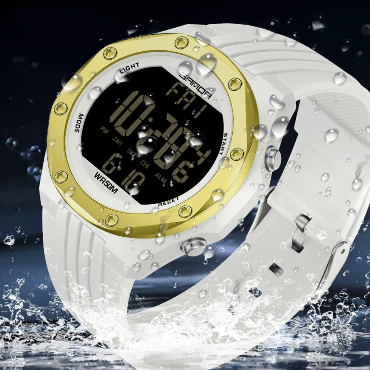 SANDA 6093 Waterproof Luminous Electronic Digital Watch