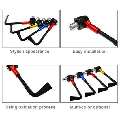 2 PCS Universal 22mm Shockproof Protection Rod CNC Horn Shape Handbrake Motorcycle Modification Accessories