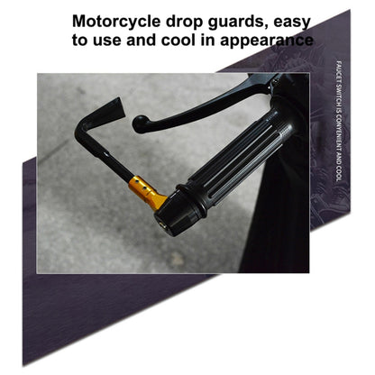 2 PCS Universal 22mm Shockproof Protection Rod CNC Horn Shape Handbrake Motorcycle Modification Accessories