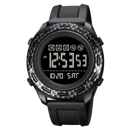 SKMEI 1872 Stainless Steel Buckle PU Strap Waterproof Electronic Watch, White, Black