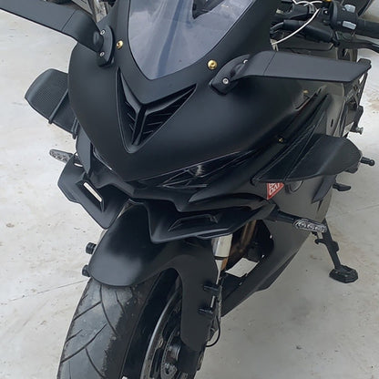 Motorcycle Winglet Aerodynamic Wing Kit Spoiler, Glossy Carbon, Matte Carbon, Forged Texture