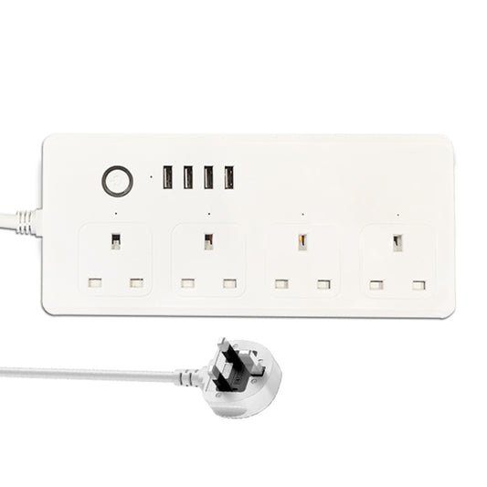 SM-SO301-K 4 Holes + 4 USB Multi-purpose Smart Power Strip, UK Plug, WIFI  13A