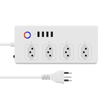 SM-SO301-B 4 Holes + 4 USB Multi-purpose Smart Power Strip, Brazil Plug, ZigBee 10A, WiFi 10A
