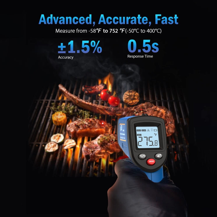 BENETECH GM321 Digital Non-Contact Infrared Thermometer, Battery Not Included, GM321