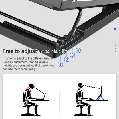 T10 Aluminum Alloy Multi Gear Adjustable Laptop Radiator