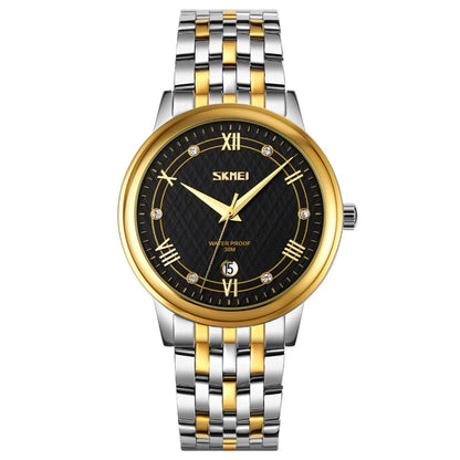 SKMEI 9272 Stainless Steel Buckle Strap Waterproof Quartz Watch, Man, Women