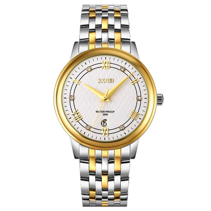 SKMEI 9272 Stainless Steel Buckle Strap Waterproof Quartz Watch, Man, Women