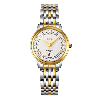 SKMEI 9272 Stainless Steel Buckle Strap Waterproof Quartz Watch, Man, Women