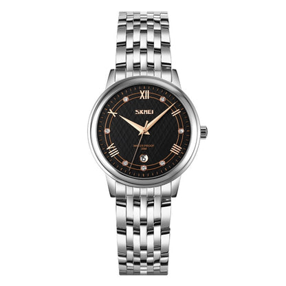 SKMEI 9272 Stainless Steel Buckle Strap Waterproof Quartz Watch, Man, Women