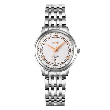 SKMEI 9272 Stainless Steel Buckle Strap Waterproof Quartz Watch, Man, Women