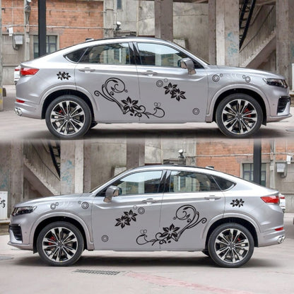2 PCS/Set D-75 Flower Vine Pattern Car Modified Decorative Sticker, D-75