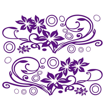 2 PCS/Set D-75 Flower Vine Pattern Car Modified Decorative Sticker, D-75