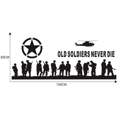 2 PCS/Set D-84 Old Soldiers Pattern Car Modified Decorative Sticker, D-84