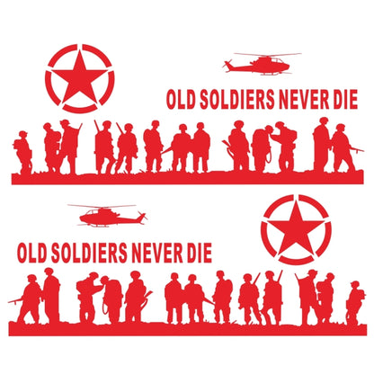 2 PCS/Set D-84 Old Soldiers Pattern Car Modified Decorative Sticker, D-84