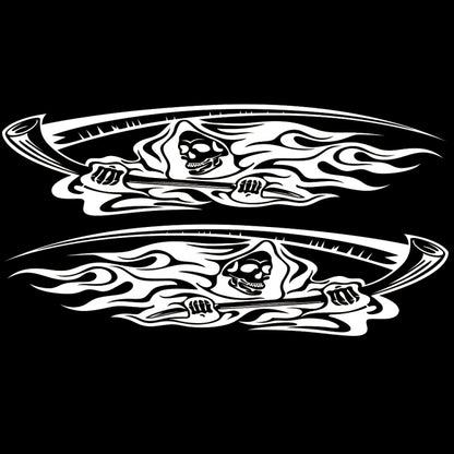 2 PCS/Set D-435 Grim Reaper Pattern Car Modified Decorative Sticker, D-435