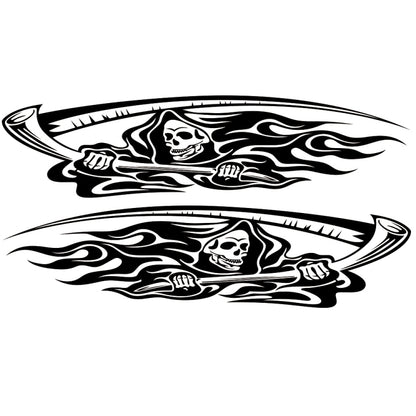 2 PCS/Set D-435 Grim Reaper Pattern Car Modified Decorative Sticker, D-435