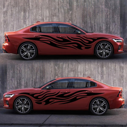 2 PCS/Set D-476 Fire Element Pattern Car Modified Decorative Sticker, D-476