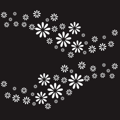 2 PCS/Set D-483 Flower Pattern Car Modified Decorative Sticker, D-483