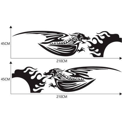 2 PCS/Set D-489 Fire-breathing Dragon Pattern Car Modified Decorative Sticker, D-489