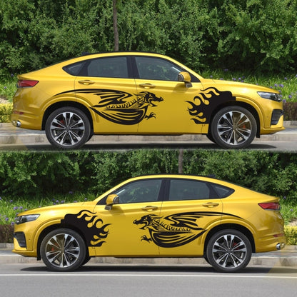 2 PCS/Set D-489 Fire-breathing Dragon Pattern Car Modified Decorative Sticker, D-489
