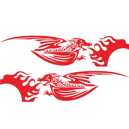2 PCS/Set D-489 Fire-breathing Dragon Pattern Car Modified Decorative Sticker, D-489