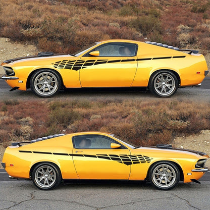 2 PCS/Set D-501 Plaid Pattern Car Modified Decorative Sticker, D-501