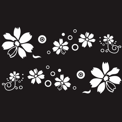 2 PCS/Set D-510 Flowers Pattern Car Modified Decorative Sticker, D-510
