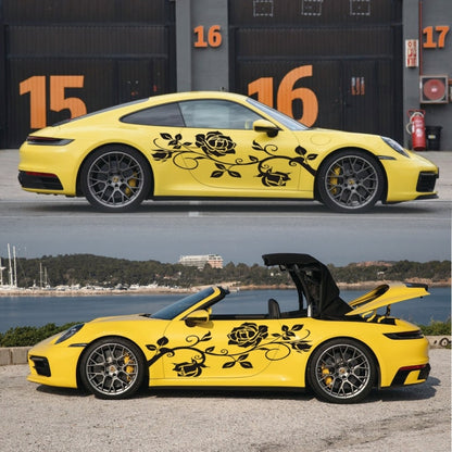 2 PCS/Set D-545 Rose Pattern Car Modified Decorative Sticker, D-545
