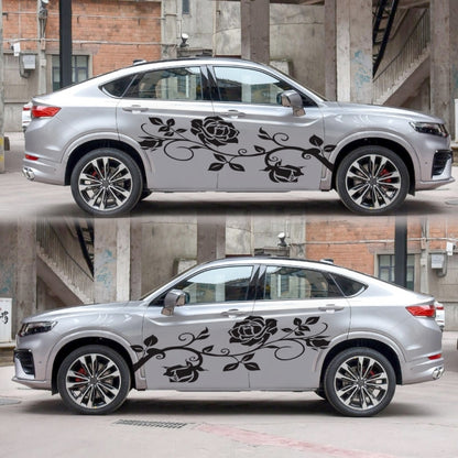 2 PCS/Set D-545 Rose Pattern Car Modified Decorative Sticker, D-545